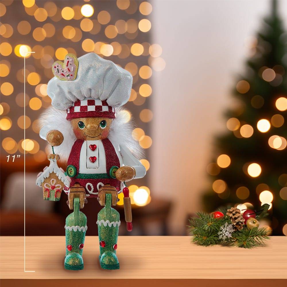 Kurt Adler 11-Inch Hollywood Nutcracker Gingerbread Baker Boy Shelf Sitter Nutcracker