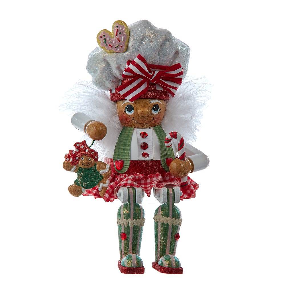 Kurt Adler 11-Inch Hollywood Nutcracker Gingerbread Baker Girl Shelf Sitter Nutcracker