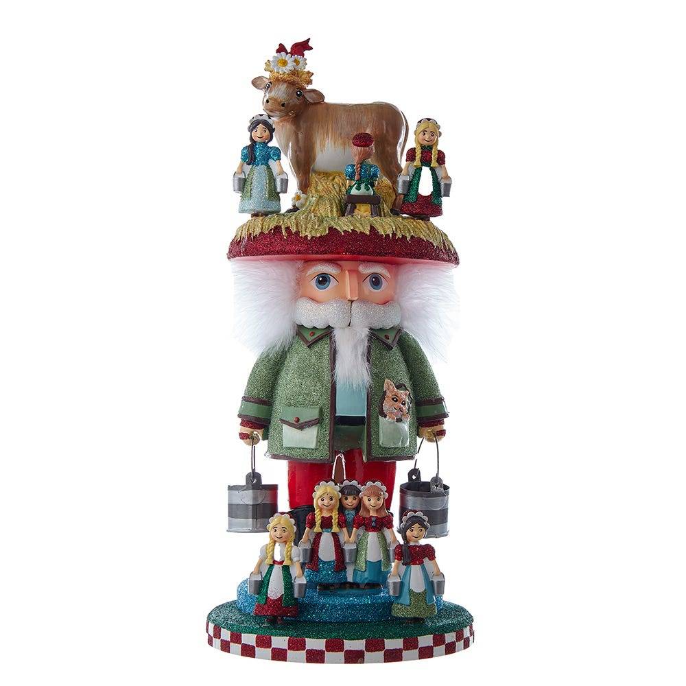 Kurt Adler 16.5-Inch Hollywood Nutcrackers 8 Maids A Milking Nutcracker