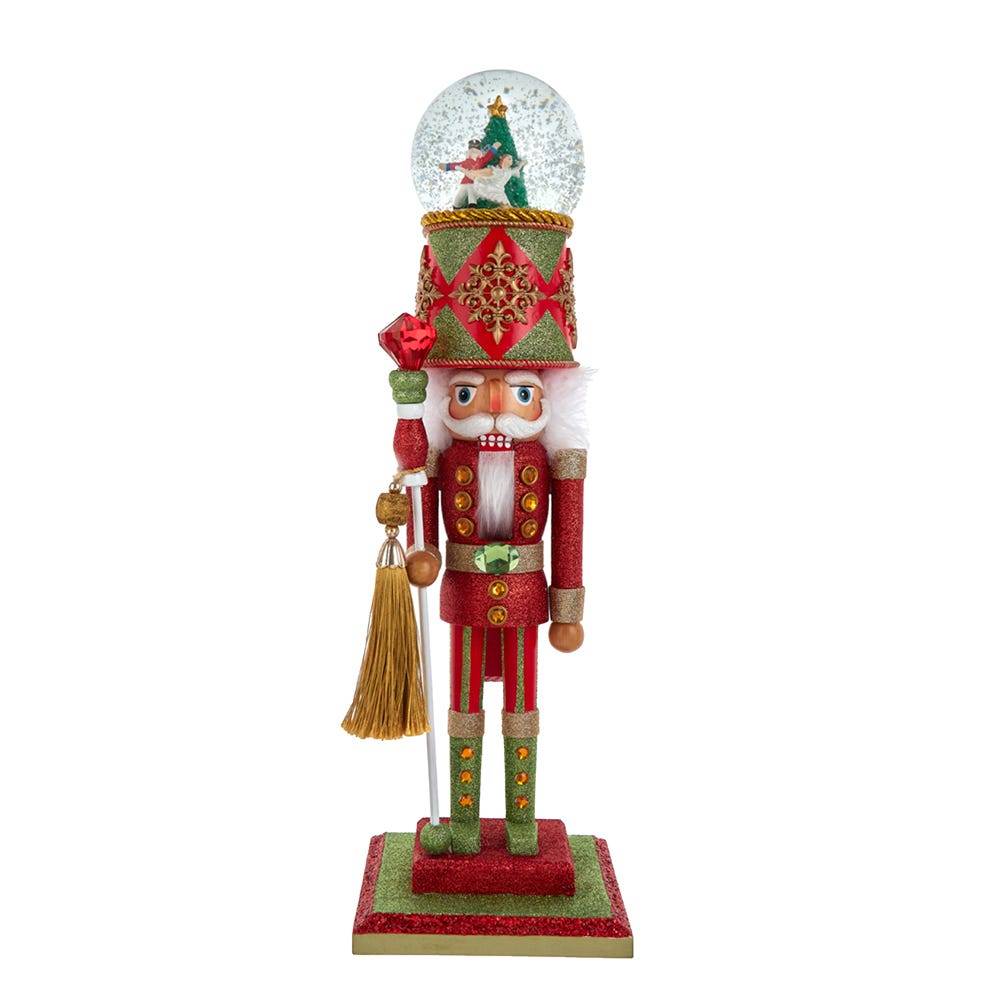 Kurt Adler 20-Inch Hollywood Nutcrackers Battery-Operated Light Up Animated Musical Water Globe Hat Nutcracker