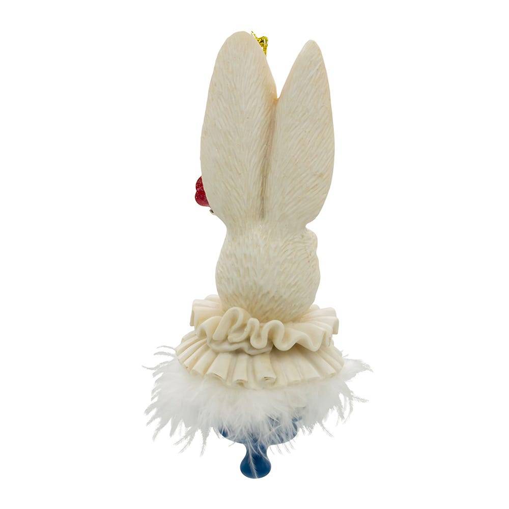 Kurt Adler 6.5-Inch Resin Hollywood Hats Rabbit Ornament