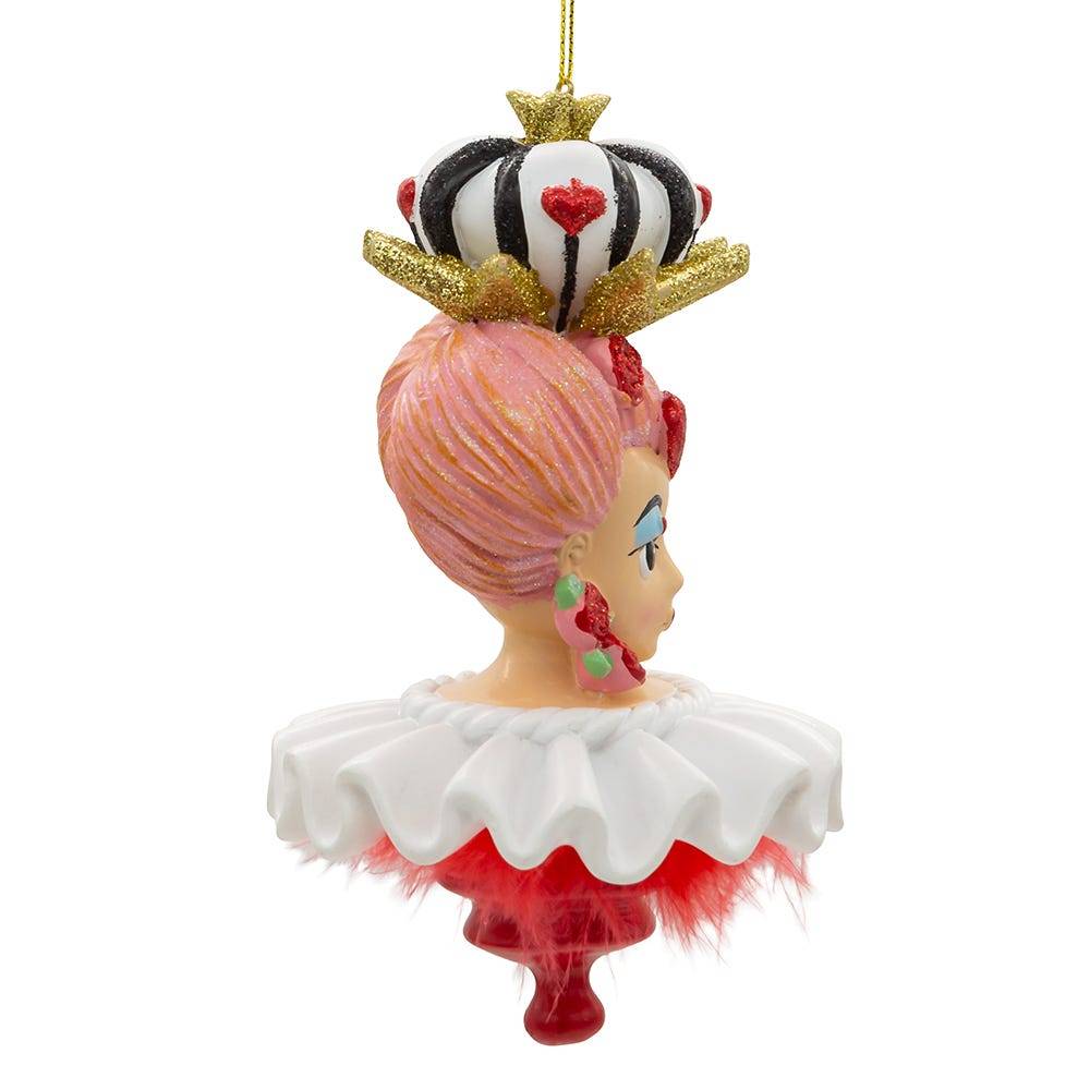 Kurt Adler 6.25-Inch Hollywood Hats Queen of Hearts Ornament