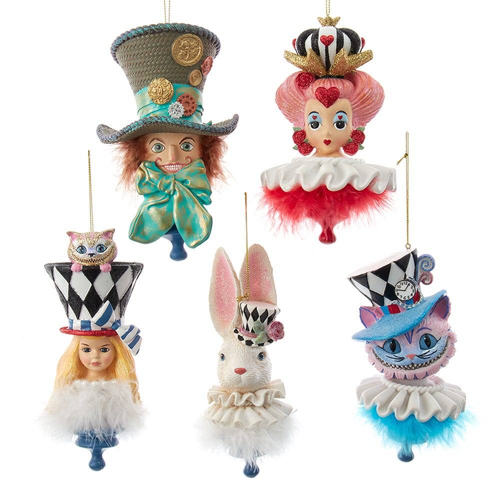 Kurt Adler 6.25-Inch Resin Hollywood Hats Ornament, 5-Piece Set