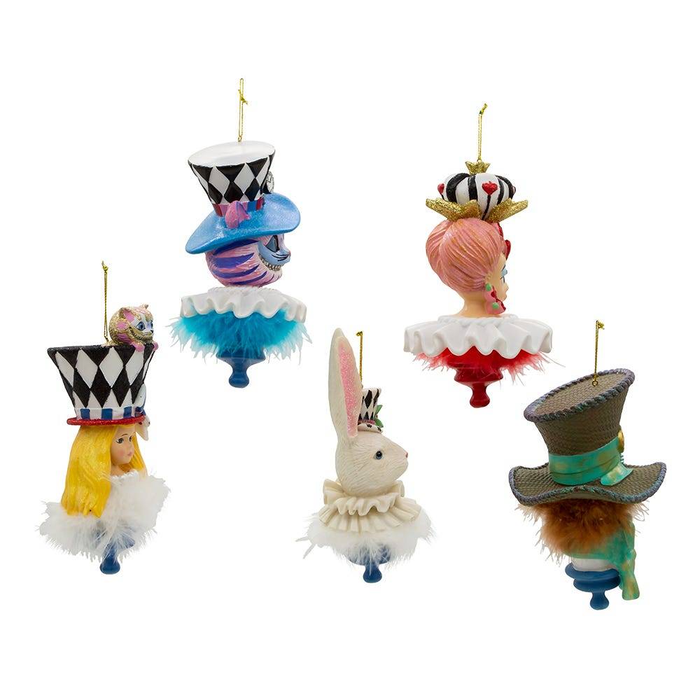 Kurt Adler 6.25-Inch Resin Hollywood Hats Ornament, 5-Piece Set