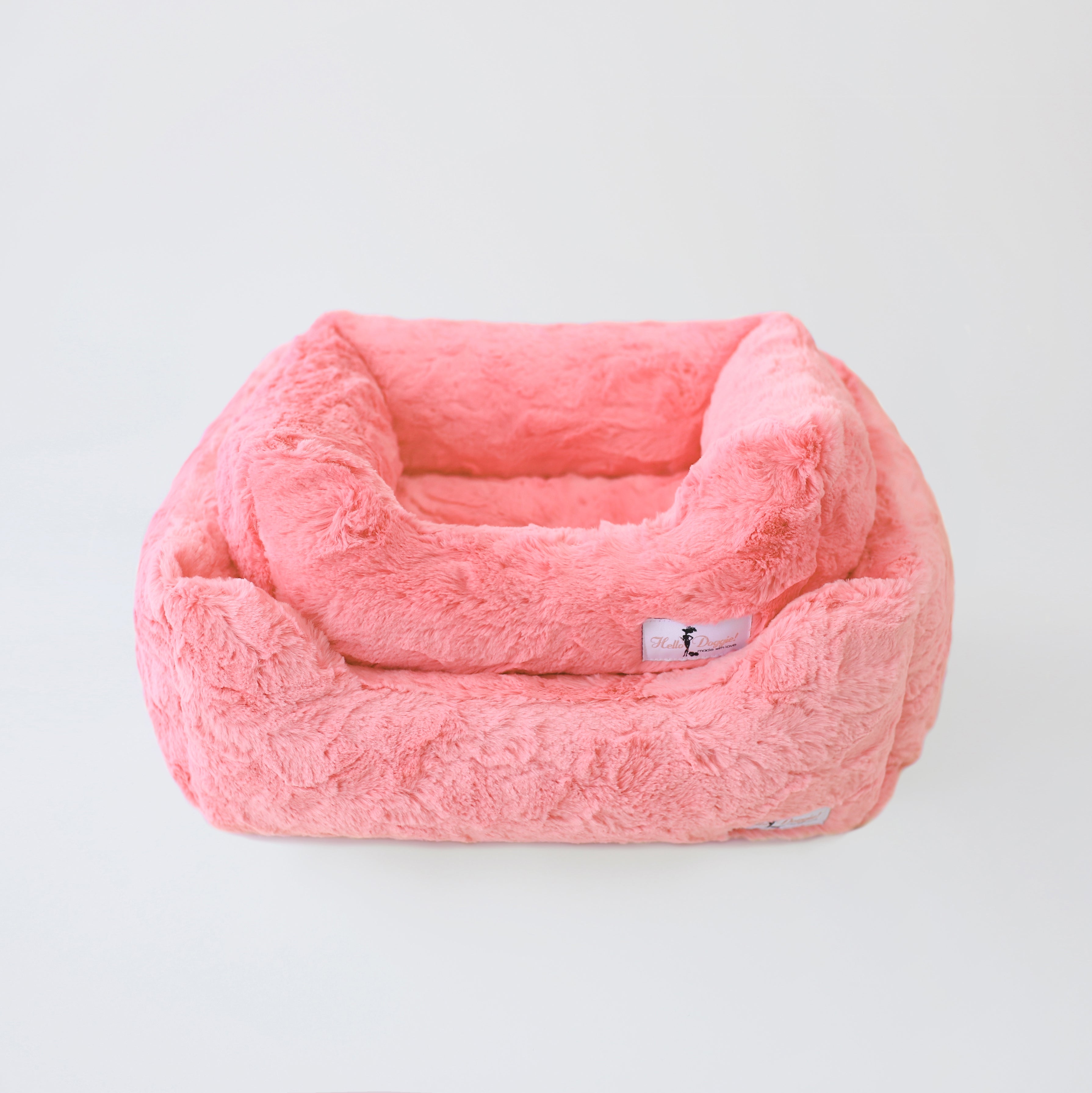 Cuddle Dog Bed LG Peach