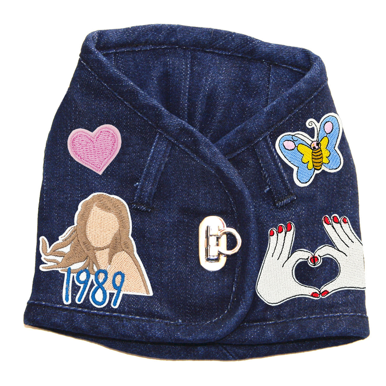 Swiftie Inspired Denim Harness Vest Blue Hollywood Vest