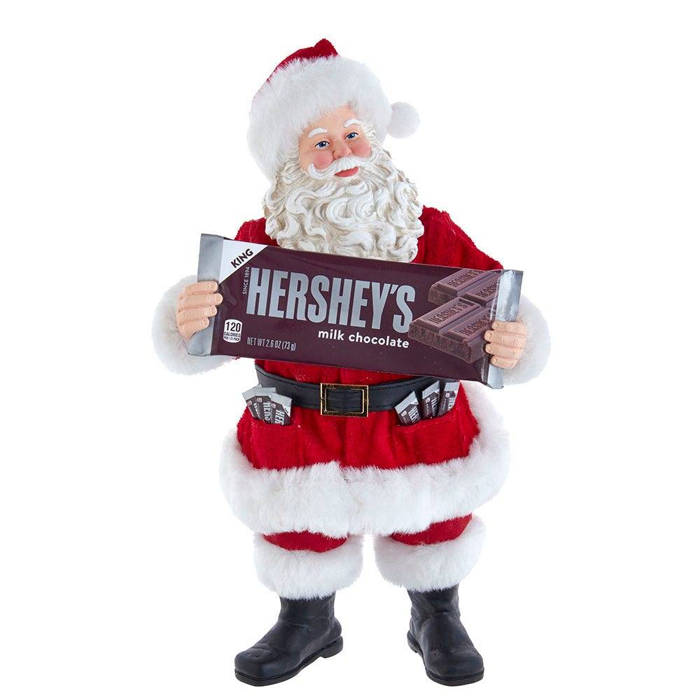 Kurt Adler 10-Inch Hershey Bar Fabric Santa