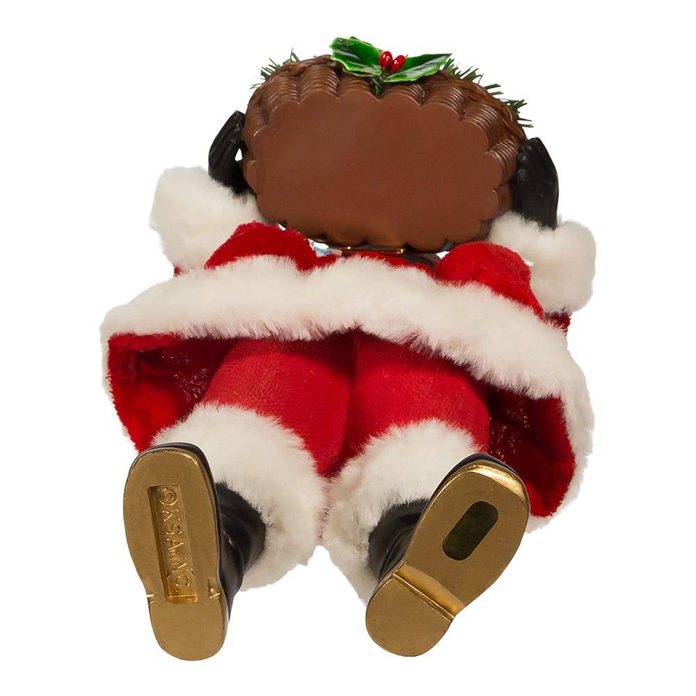 Kurt Adler Hershey Santa with Basket Tablepiece