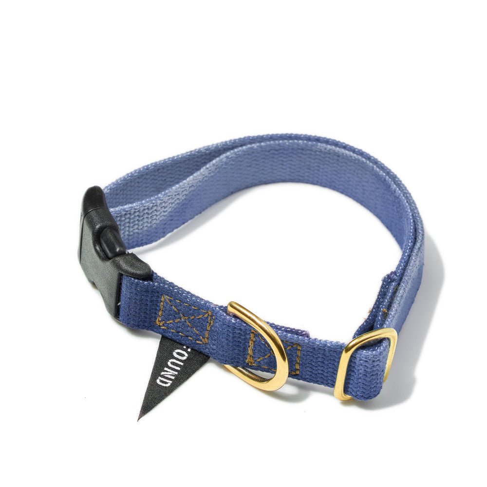 Ice Blue To Dark Blue Cotton Cat & Dog Collar