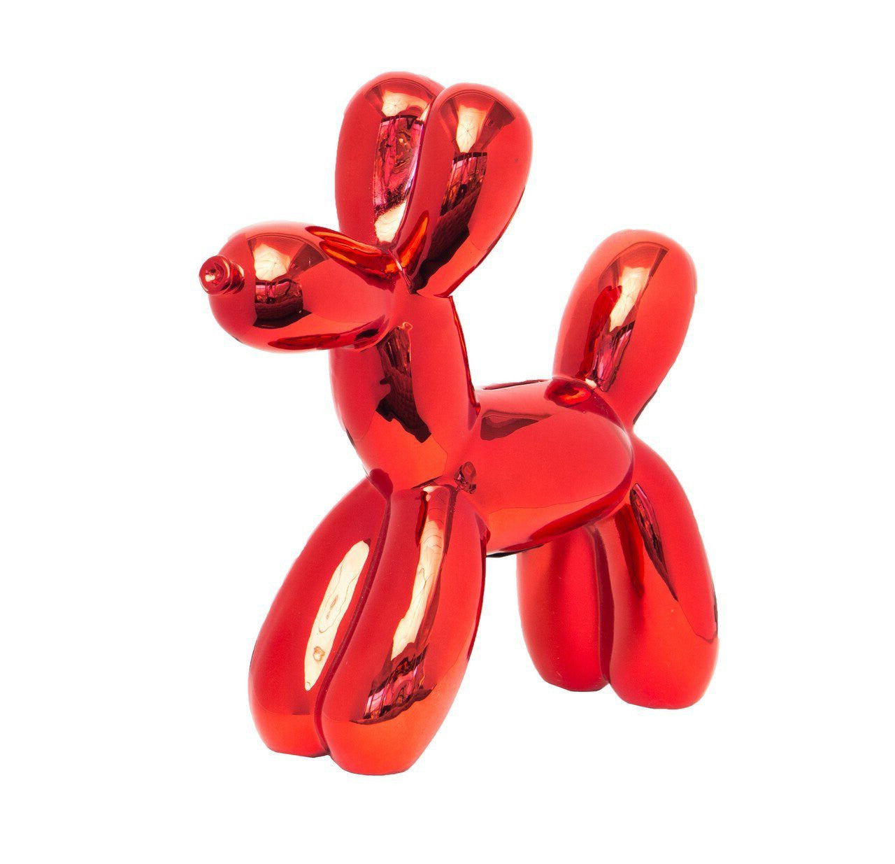 Red Ceramic Balloon Dog Piggy Bank - 12