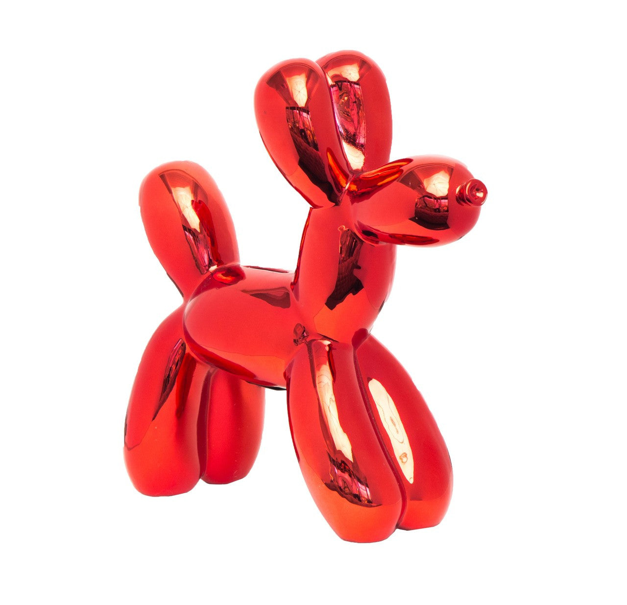 Red Ceramic Balloon Dog Piggy Bank - 12