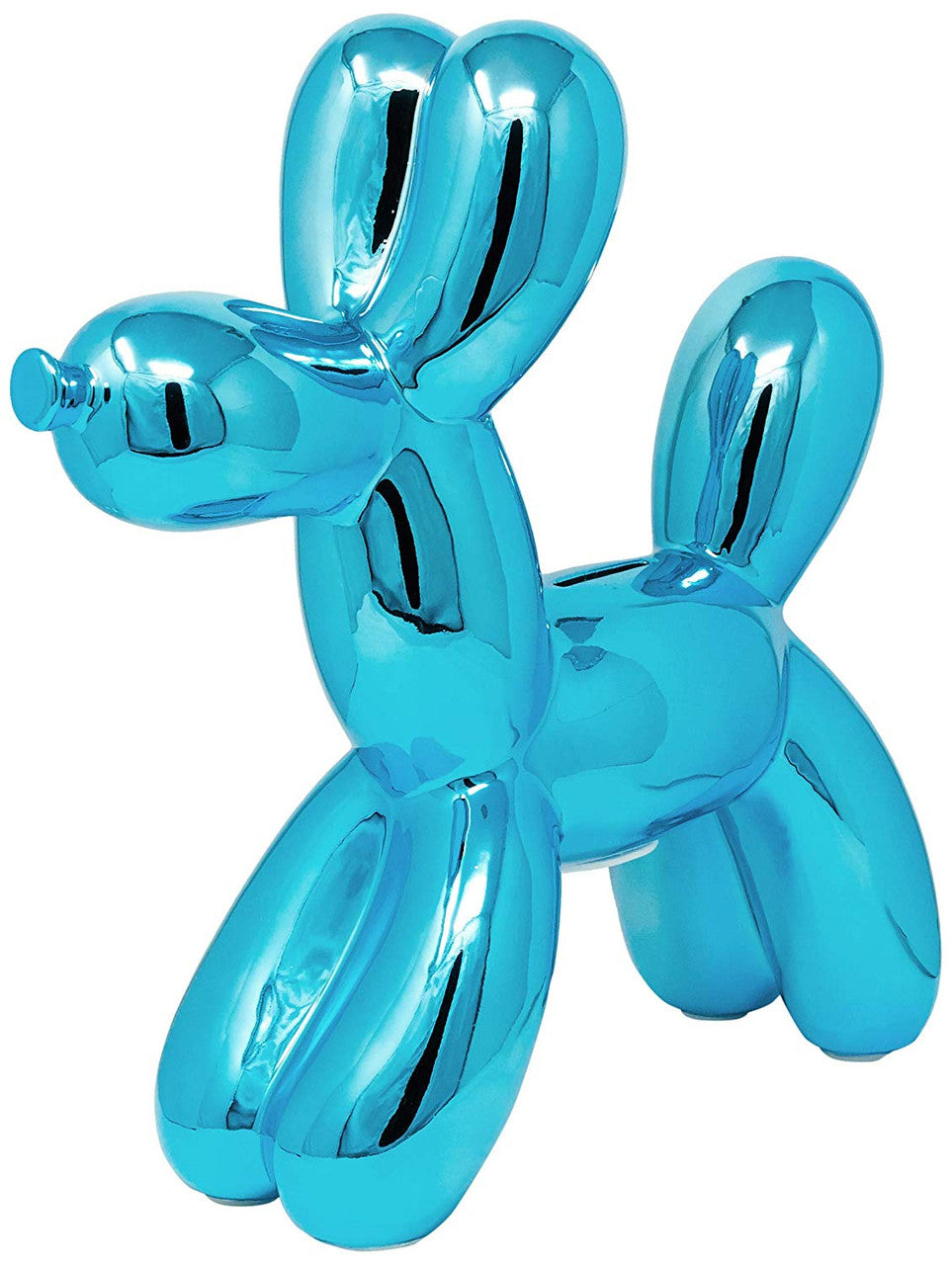 Blue Ceramic Balloon Dog Piggy Bank - 12" tall