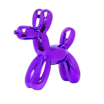 Purple Ceramic Balloon Dog Piggy Bank - 12" tall