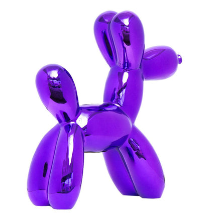 Purple Ceramic Balloon Dog Piggy Bank - 12" tall