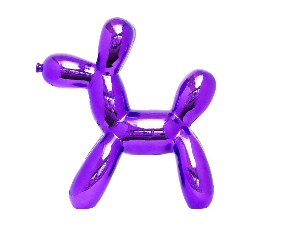 Purple Ceramic Balloon Dog Piggy Bank - 12