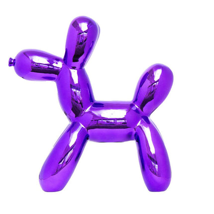 Purple Ceramic Balloon Dog Piggy Bank - 12" tall