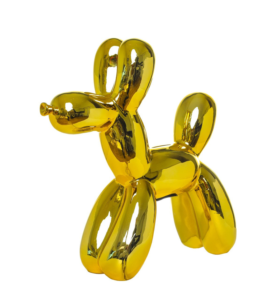 Yellow Ceramic Balloon Dog Piggy Bank - 12