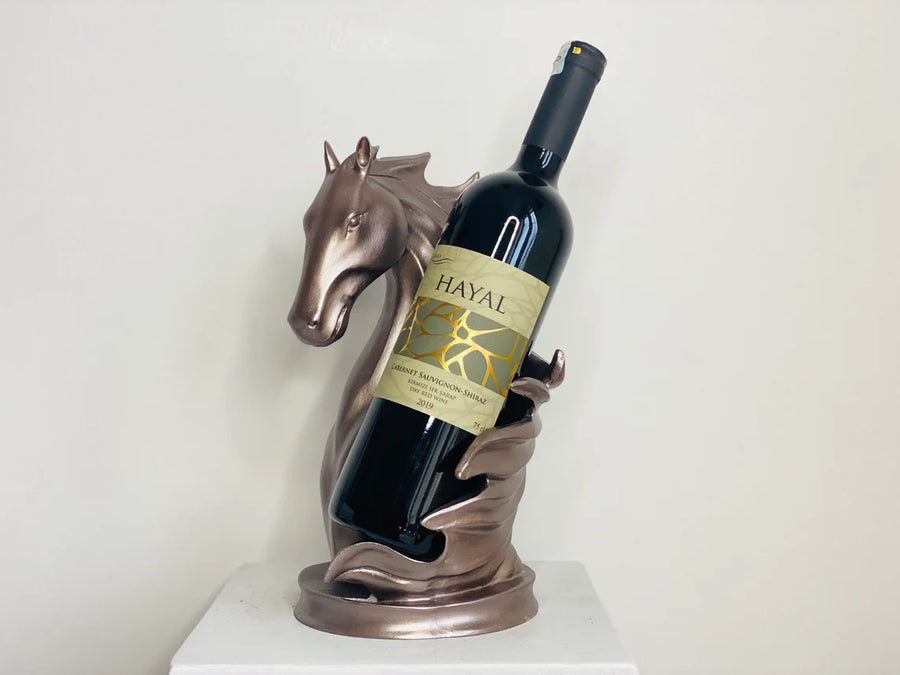 Horse Wine Rack Holder in Gold