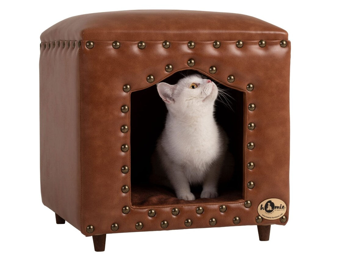 Leather Pet Cave Light Brown