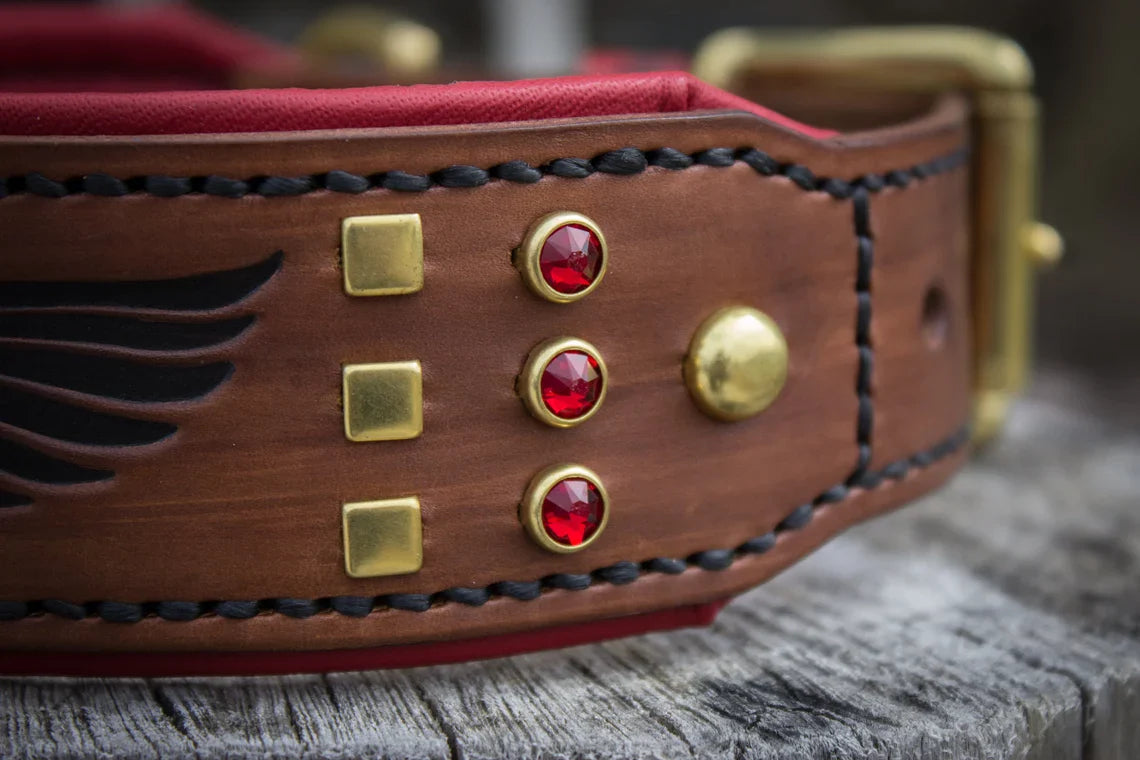 Khepri Leather Dog Collar