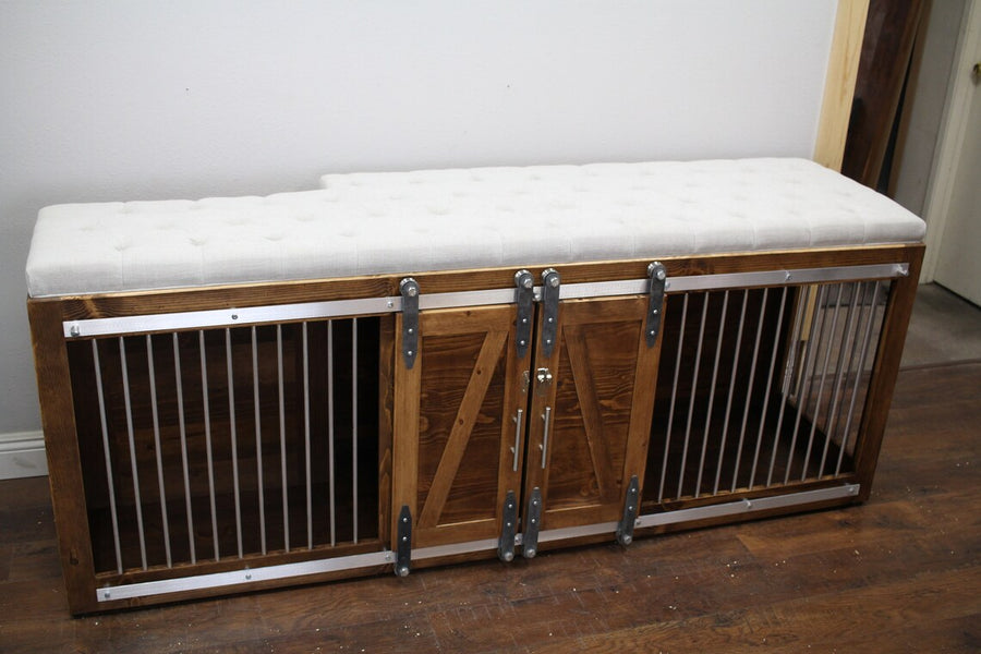 Dog Crate Ottoman with Stairs