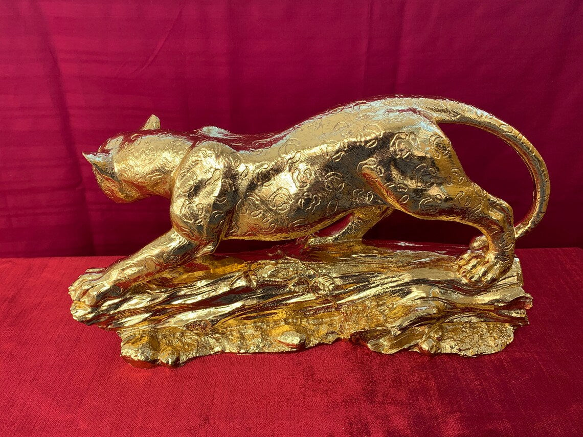 Golden Panther Statue