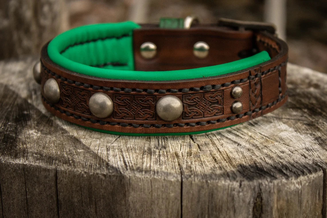 Little Viking Leather Dog Collar