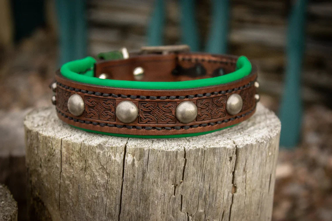 Little Viking Leather Dog Collar