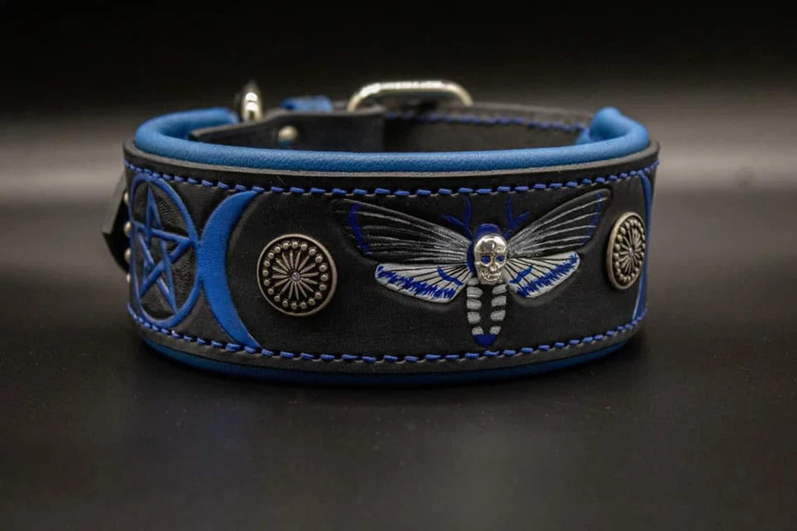 Wicca Leather Dog Collar 2