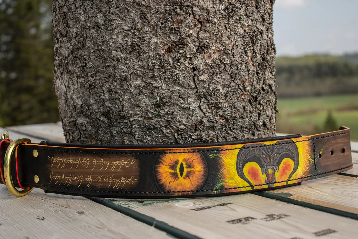 Lord of the Ring (Inspired) Leather Dog Collar