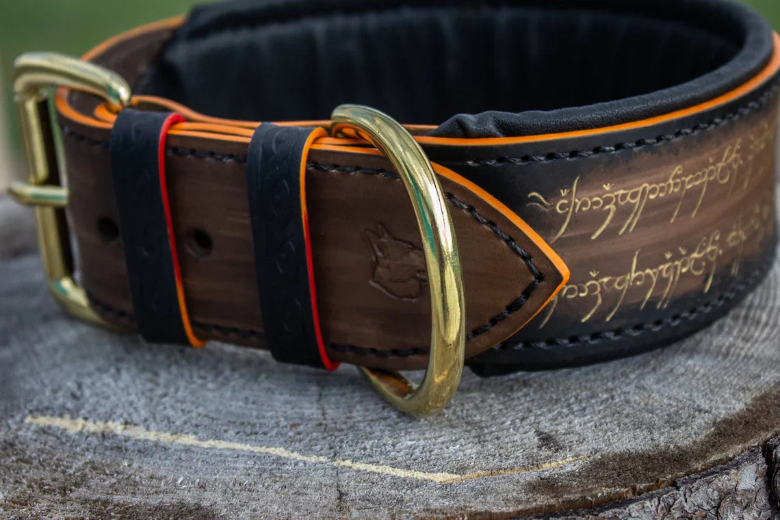 Lord of the Ring (Inspired) Leather Dog Collar