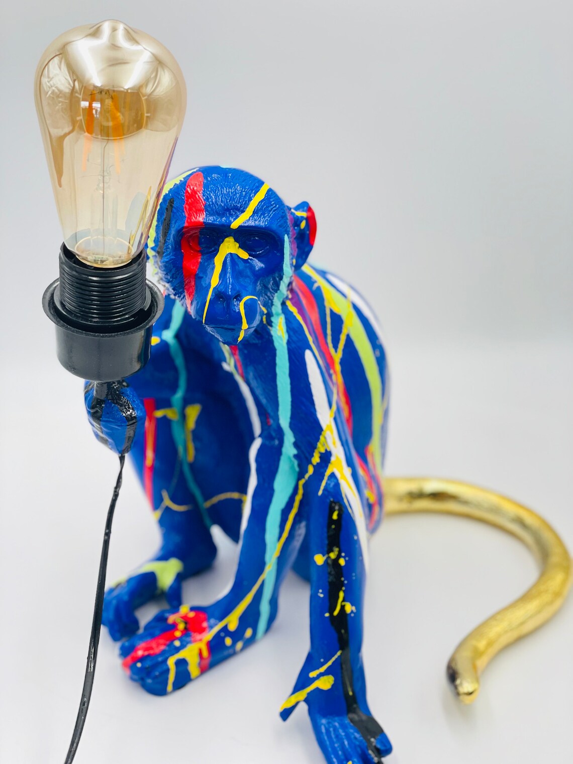 Colorful Monkey Lamp Statue