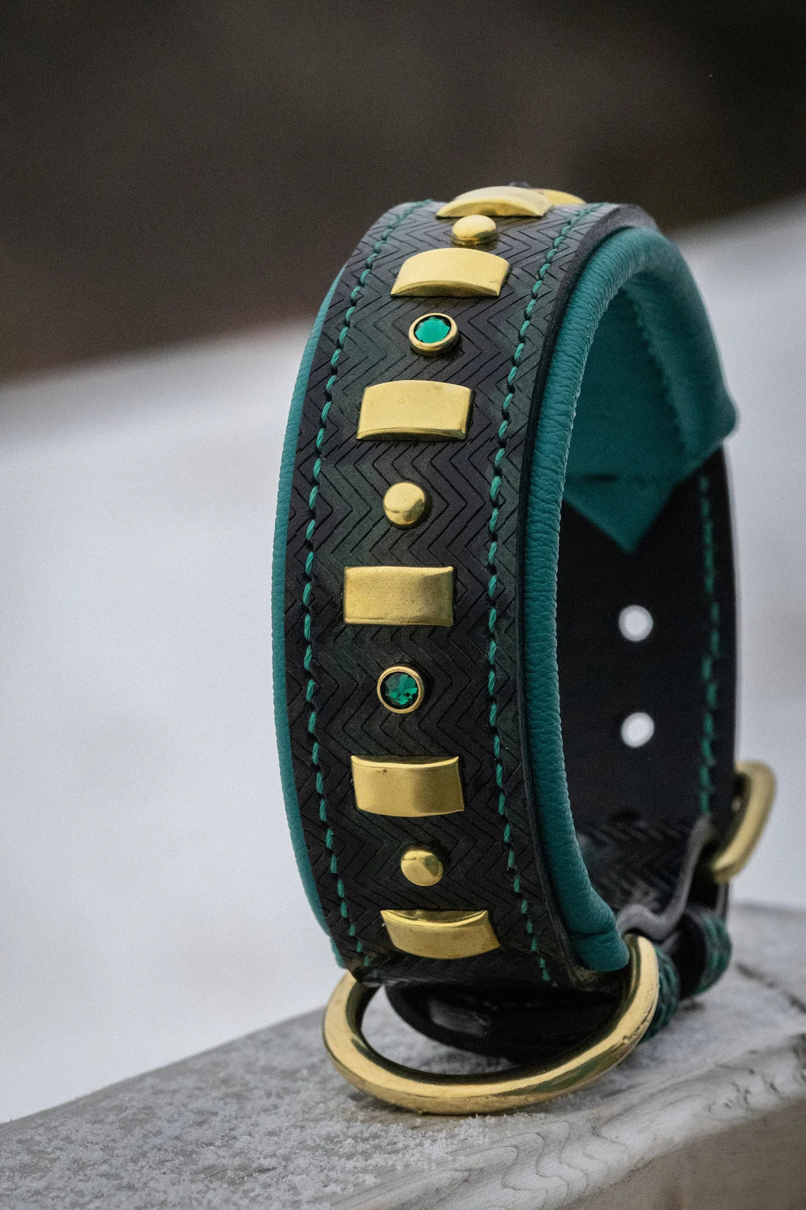 Luxury 80s Leather Dog Collar 1.5