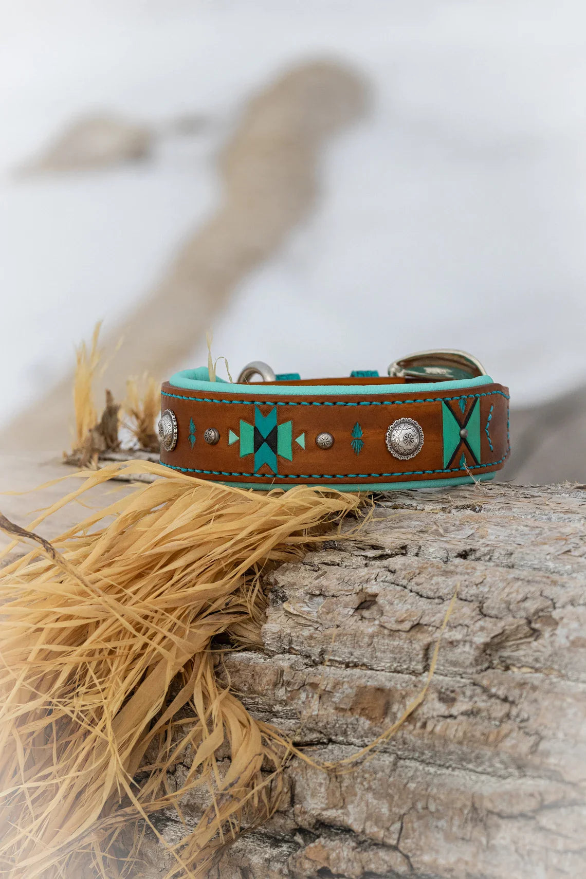 Far West Leather Dog Collar