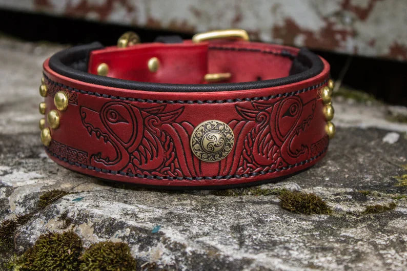 Fenrir Leather Dog Collar