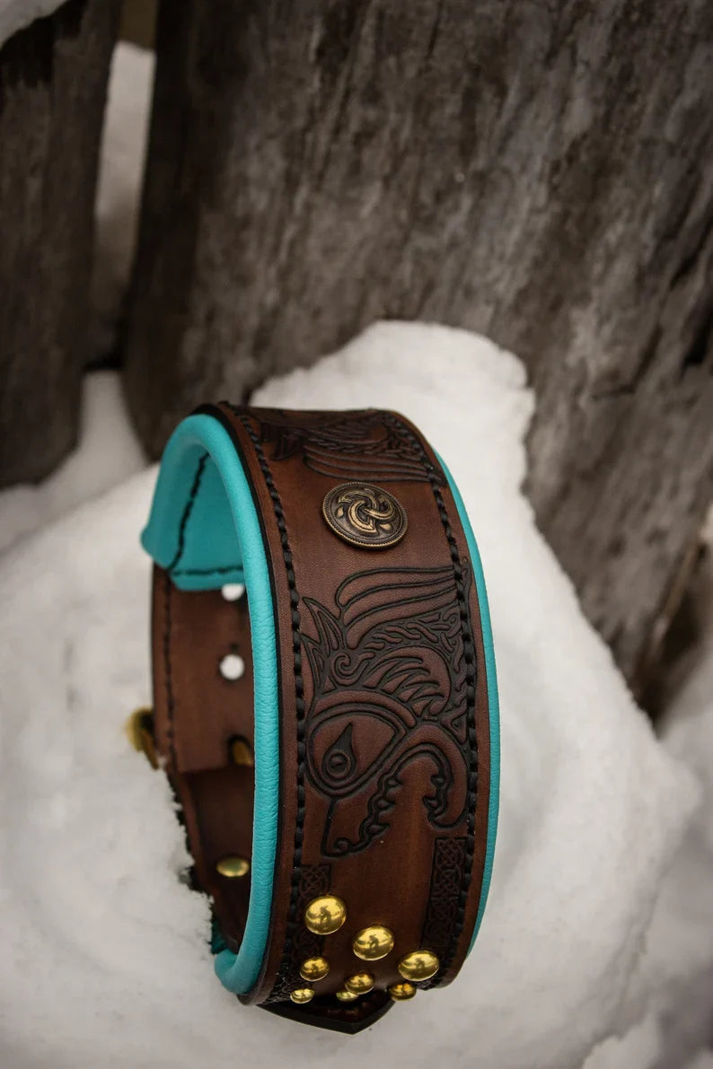 Fenrir Leather Dog Collar