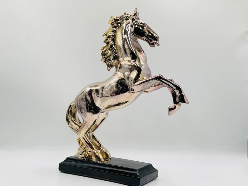 Silver & Lilac Horse Statue