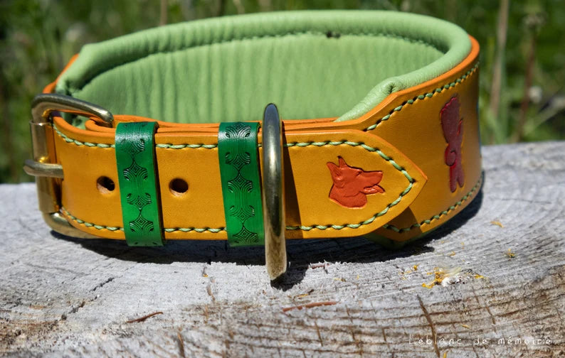 Sour Patch Kids Inspired Leather Dog Collar