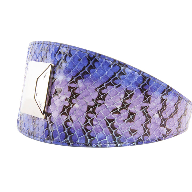 Purple/Silver/Black Custom Iridescent Snake Collar