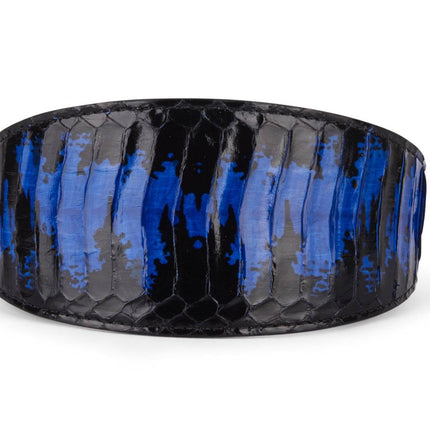 Black and Royal Blue Snake 3” Wide Style Collar