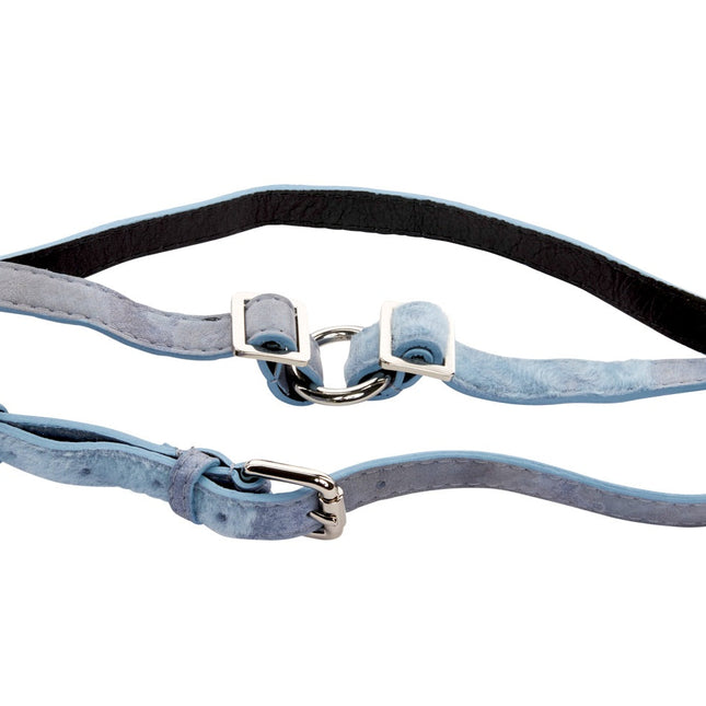 Light Blue Distressed Italian Leather Harness