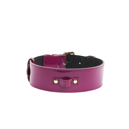 Purple Patent Italian Leather/Classic Hardware Collar