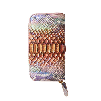 Iridescent Python Zip Wallet