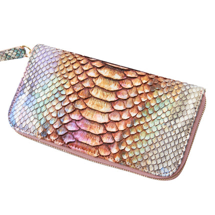 Iridescent Python Zip Wallet