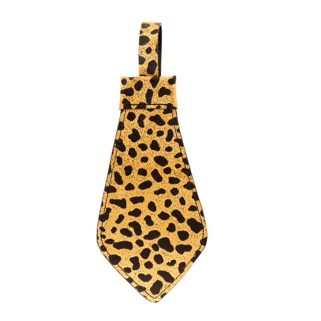 Leopard Print Italian Leather Tie