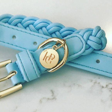 Dog Collar Cloud Blue Plaited