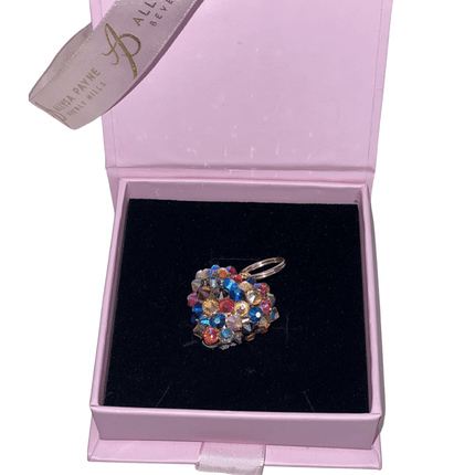 Love Charm Collection Puffy Heart Multi Color Swarovski Crystal Charm