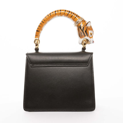 Tiger Bag With Black Italian Leather