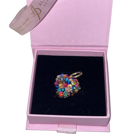 Love Charm Collection Puffy Heart Multi Color Swarovski Crystal Charm