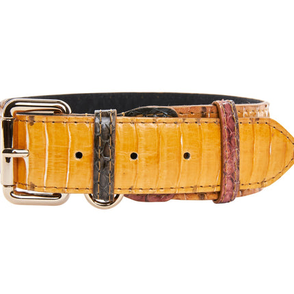 Luxury Let Fashion Mustard Yellow Snakeskin With Classic Gold Hardware